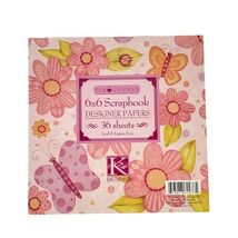 K&amp;C Scrapbook Designer Papers TC Young Girl 6x6&quot; Pink Purple 36 Sheets - $479.25 MXN