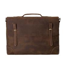 Crazy Horse Leather Briefcase, Messenger Bag, Laptop Bag, Business Men&#39;s Bag - £191.03 GBP