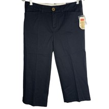 Intro Casual Mid Rise Capri Pants 4P Black Pockets Belt Loops Button Zip... - $25.97