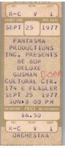 Être Bop Deluxe Ticket Stub Septembre 25 1977 Miami Florida - £59.01 GBP