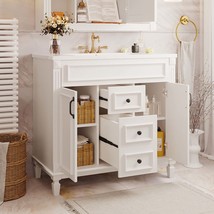 36&quot; Modern Bathroom Vanity with Double Doors &amp; Drawers - $508.99