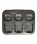 Wilton Pumpkins Frankenstein Halloween Cake Pan 6 Oversized 4&quot; Cupcakes ... - $32.59 CAD