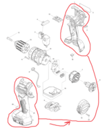 Makita housing set for XPH12 DDF484 DHP484 18V  183E71-3 183L79-9 - $33.19 CAD