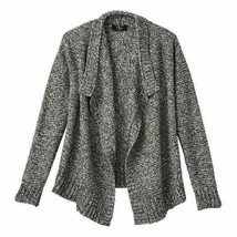 Girls Sweater Plus Size Its Our Time Black Marled Cascade Cardigan $42-s... - £15.29 GBP