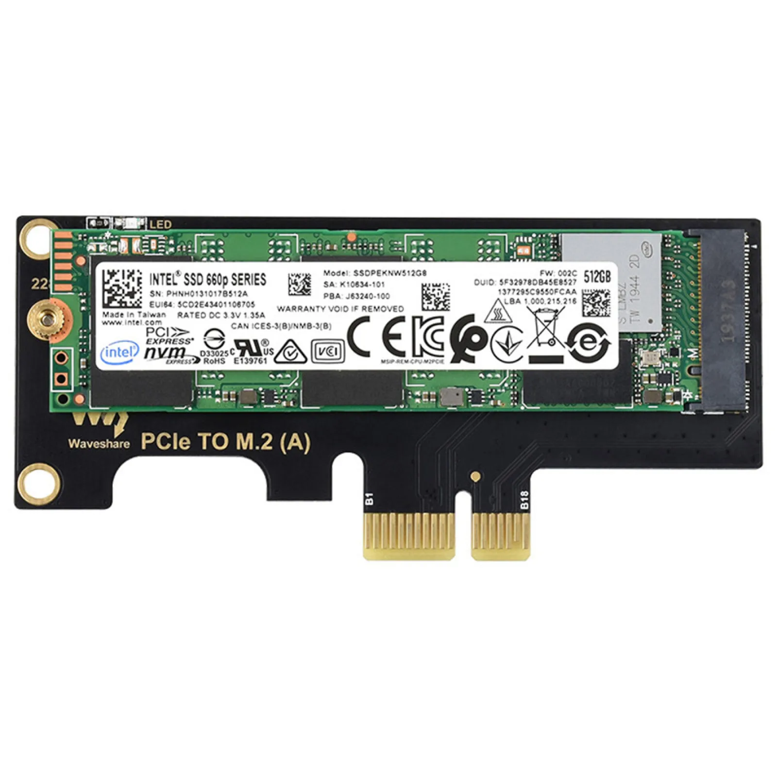 For Raspberry Pi Compute Module 4 CM4 PCIe to M.2 Adapter Card Upgrade Hard Driv - £39.98 GBP