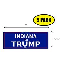 5 PACK 3.37"x 9" INDIANA FOR TRUMP Sticker Decal Gift MAGA Trump BS0018 - $6.53