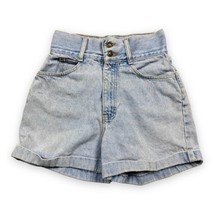 Vintage 90s French Country Cuffed Jean Shorts High Waist Mom Juniors Sz 7 Light - £15.48 GBP