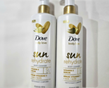 2 Pack Dove Body Wash Sun Rehydrate Body Cleanser Vitamin E Serum 17.5oz - £26.58 GBP