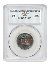 1888 25C PCGS MS65 ex: D.L. Hansen - £2,397.22 GBP