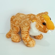 Webkinz Ganz Orange Majestic Tiger 12&quot; Long Plush Floral Design #HM480 N... - £15.78 GBP