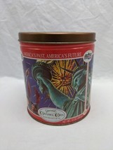 **EMPTY TIN** Trails End Gourmet Caramel Corn Tin 5&quot; X 6&quot; - $12.38