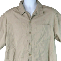 OP Sport Plaid Waffle Texture Tan Button Up Camp Shirt size 2XL Mens 52i... - £17.27 GBP