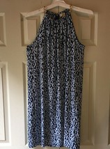 Michael Kors Chain Shoulder Stretch Dress TRUE NAVY Size XS NEW $110  - £74.40 GBP