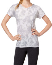 allbrand365 designer Womens Activewear Tie Dyed Cutout Back T-Shirt,Grey,X-Large - £19.71 GBP