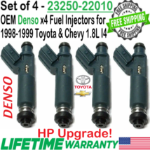 OEM Denso 4Pcs HP Upgrade Fuel Injectors for 1998, 1999 Chevrolet Prizm ... - £95.76 GBP