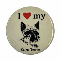 I Love My Cairn Terrier Vintage 1980s Pinback Button - £8.94 GBP