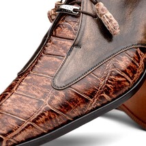 Anzio Genuine Alligator and Classic Calfskin Dress Oxford Shoes Rustic Orix image 3