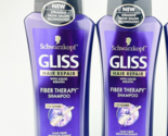 Schwarzkopf Gliss Hair Repair Fiber Therapy Shampoo 13.6oz Lot of 2 Keratin - £26.60 GBP