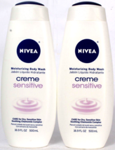 2 Nivea Moisturizing Body Wash Creme Sensitive Dry Sensitive Skin Chamomile 16.9 - £22.80 GBP