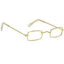 Santa or Mrs Claus Square Reading Glasses, Gold - £3.94 GBP