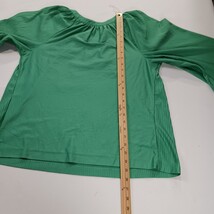 Vintage Koret Round Neck Women’s Green Huge Sleeves Pullover Blouse Chest 41" image 6