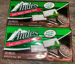 Andes ~ Mint Cookie Crunch Thins Candy 4.67 oz Each,  56 Pieces ~ 03/2025 - £13.80 GBP