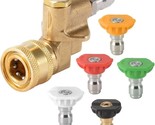 High Pressure Washer Nozzle Tips Wand Pivot Coupler Gun Power Spray Kit ... - $22.77