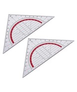 uxcell Triangle Ruler Square Set 90mm 45 Degrees Plastic Stationery Math... - £10.17 GBP