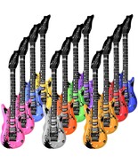 Novelty Place 12Pcs Inflatable Guitar for Kids - 35In Blow Up Electric G... - £20.20 GBP