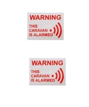 2 x Caravan Alarm Warning Window Labels - $6.09