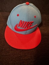 Nike True Men&#39;s Orange And Blue Embroidered Adjustable Baseball Cap One ... - $13.74