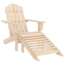 Garden Adirondack Chair with Ottoman Solid Fir Wood - £43.70 GBP