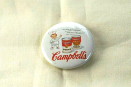 New Campbell&#39;s Soup Chef Mini Tin Badge Metal Pin 1.25&quot; - $4.90