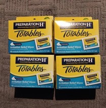 4 Pks. Preparation H Totables Hemorrhoidal Wipes, 10 Ct (A12) - £21.29 GBP