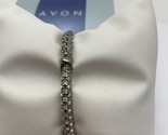 Vintage Avon Silver tone Pave Bangle Bracelet - $12.30