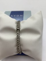 Vintage Avon Silver tone Pave Bangle Bracelet - £9.60 GBP