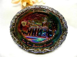 2946 Antique Fenton Art Glass Christmas In America 3rd Series Plate - £17.56 GBP