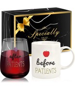 Gifts for Her Women, 11OZ Coffee Mug 15OZ Stemless Wine Glass Christmas ... - £9.90 GBP