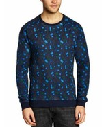 $140 SAMSOE SAMSOE MEN&#39;S BLUE GREEN SWEATSHIRT RAGLAN SLEEVES SHAW CREW ... - $2,241.30 MXN