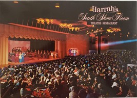 1970 Harrah&#39;s Tahoe South Shore Room Theatre Restaurant 7 x 5 postcard, vintage - £3.15 GBP