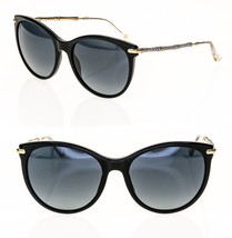 GUCCI 3771 Black Gold Crystal Metal Bamboo Oversized Sunglasses GG3771NS - £216.54 GBP