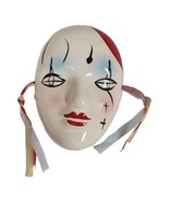 Mardi Gras Carnival Ceramic Mask About Face Glazed Hand Painted Clay Wal... - £16.69 GBP