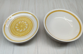 Vintage Royal China Casablanca Yellow flower 4 bread butter plates soup ... - £15.81 GBP
