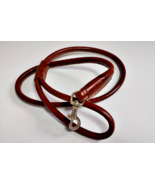 Rolled Round Dog Leather Show Slip Lead collar Leash  Brown Pet  Leash F... - $51.45 CAD