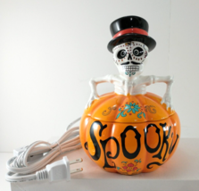 Scentsy Spooky Pumpkin Skeleton Halloween Wax Warmer Harvest Collection Unused! - £79.89 GBP