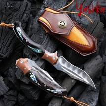 Handmade Hunting Knife SKD11 Folding Blade Collectible Knives Black Ebon... - £140.07 GBP