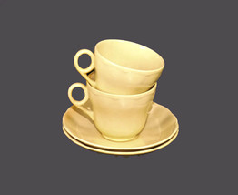Pair of Grindley Petal Ware Yellow cup and saucer sets made in England. - £60.35 GBP