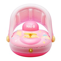 Nai-B Baby Pool Float With Detachable Sun Canopy Cover, Foldable For Travel, Ste - £41.42 GBP