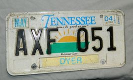 United States Tennessee 2004 Passenger License Plate # AXF 051 - $6.88
