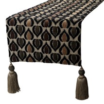 Peacock Art Deco - Velvet Black, Brown Decorative Table Runners - £54.59 GBP+